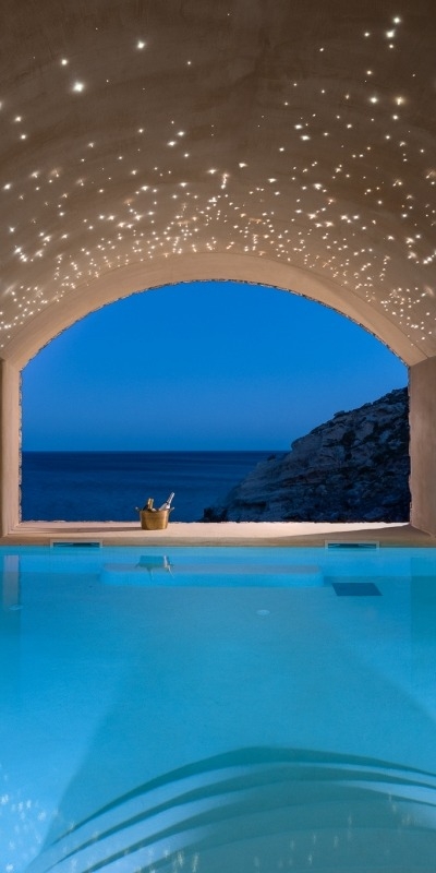 Secret pool interior design in Rhodes by GK SKIADOPOULOS