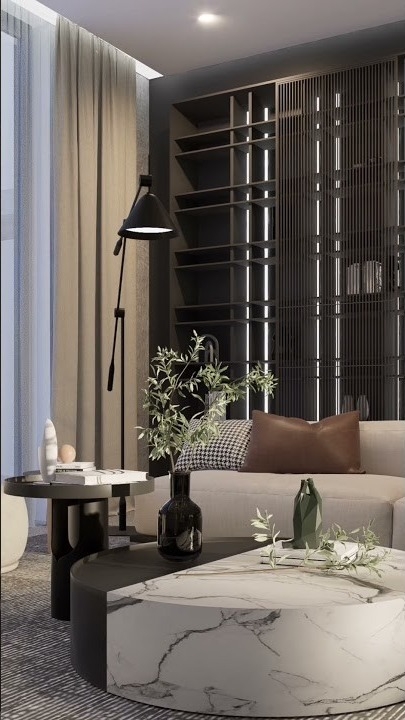 Sophisticated Modern Living Room 🖤✨ in Manila, Philippines.