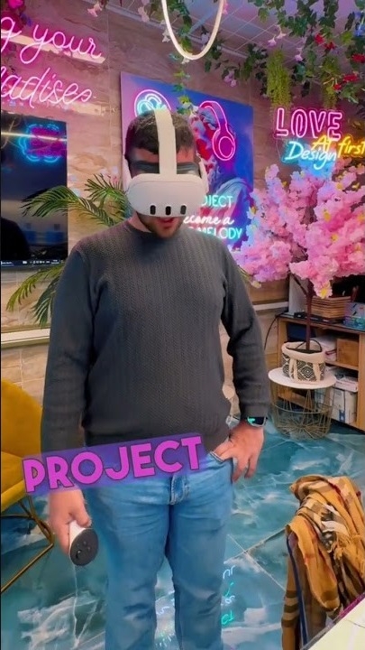 Our client viewing his project through virtual reality