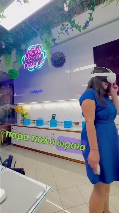 Our client experiencing her future home, through virtual reality.