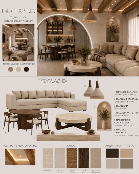 Kalathos Villa - Vision Moodboard