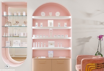 LE BOUDOIR – French skincare Interior Design