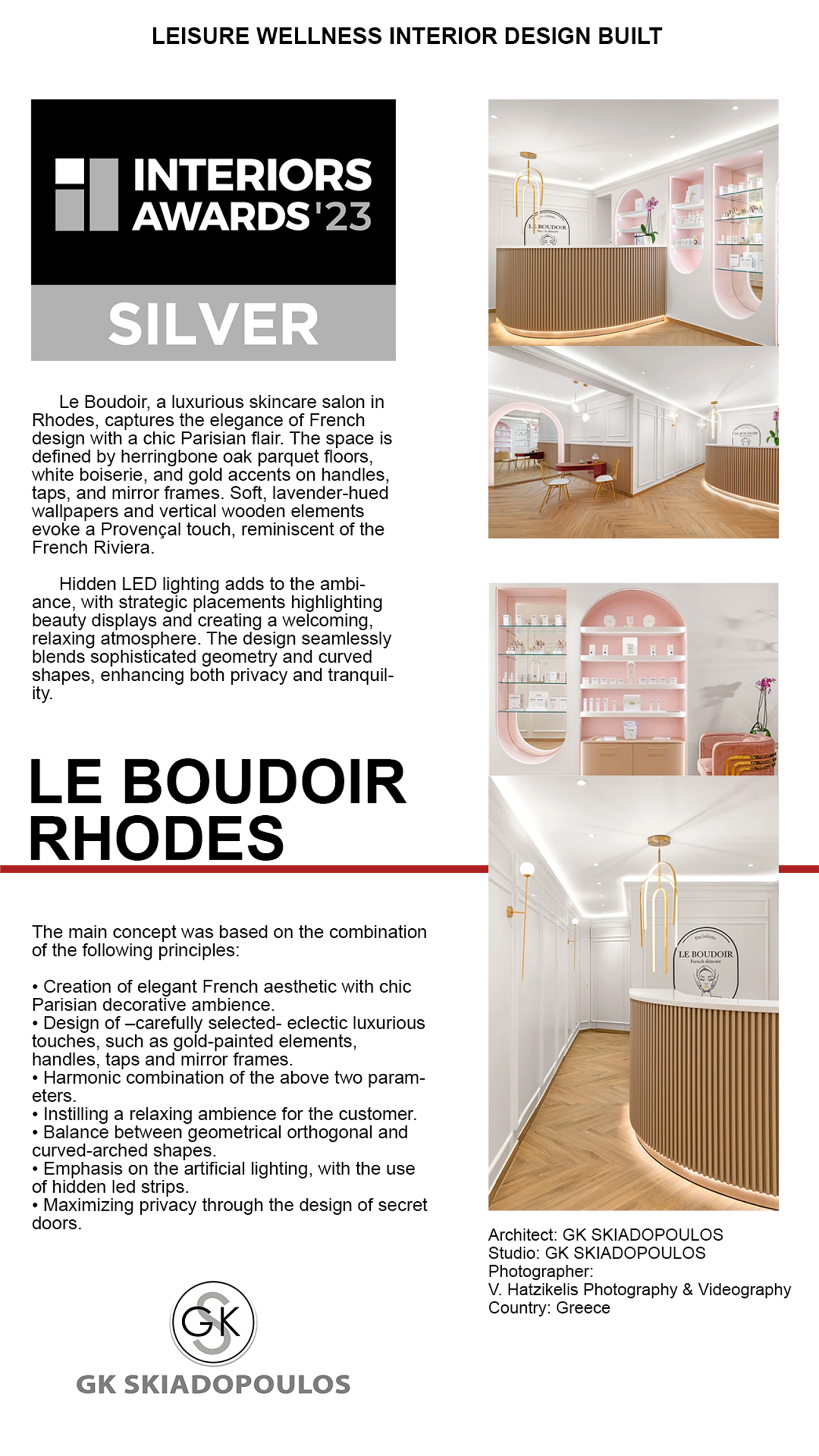 Le Boudoir – Interiors Awards 2023 Silver