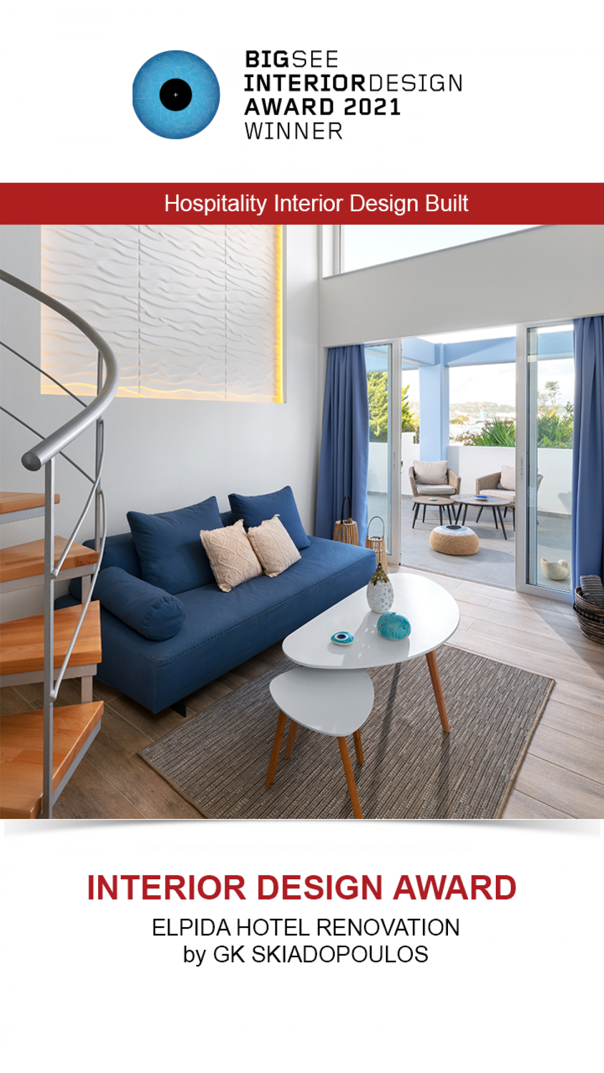Elpida Hotel – BIG SEE Interior Design Award 2021 Bronze