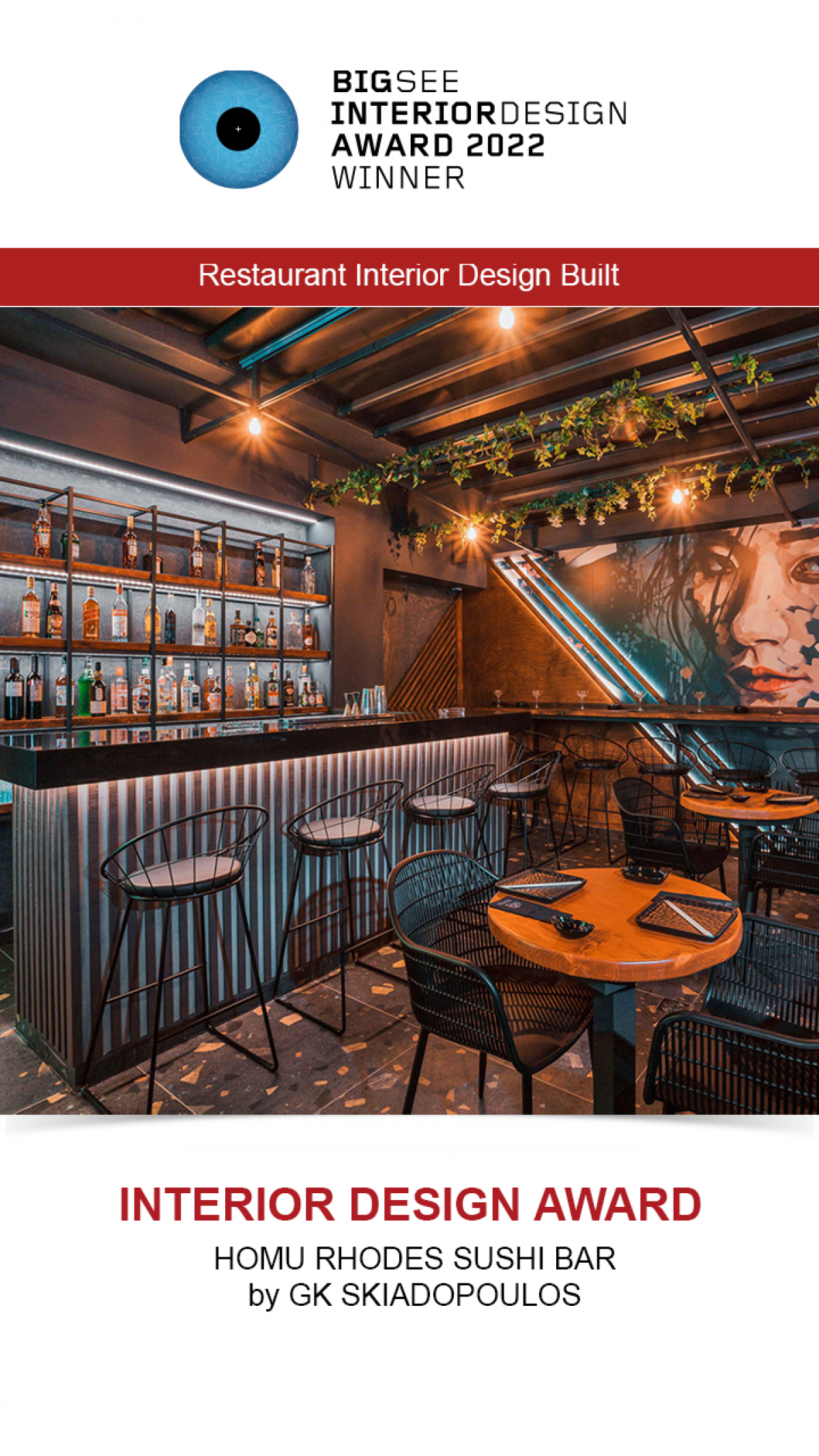 Homu Sushi Bar –  BIG SEE Interior Design Award 2022