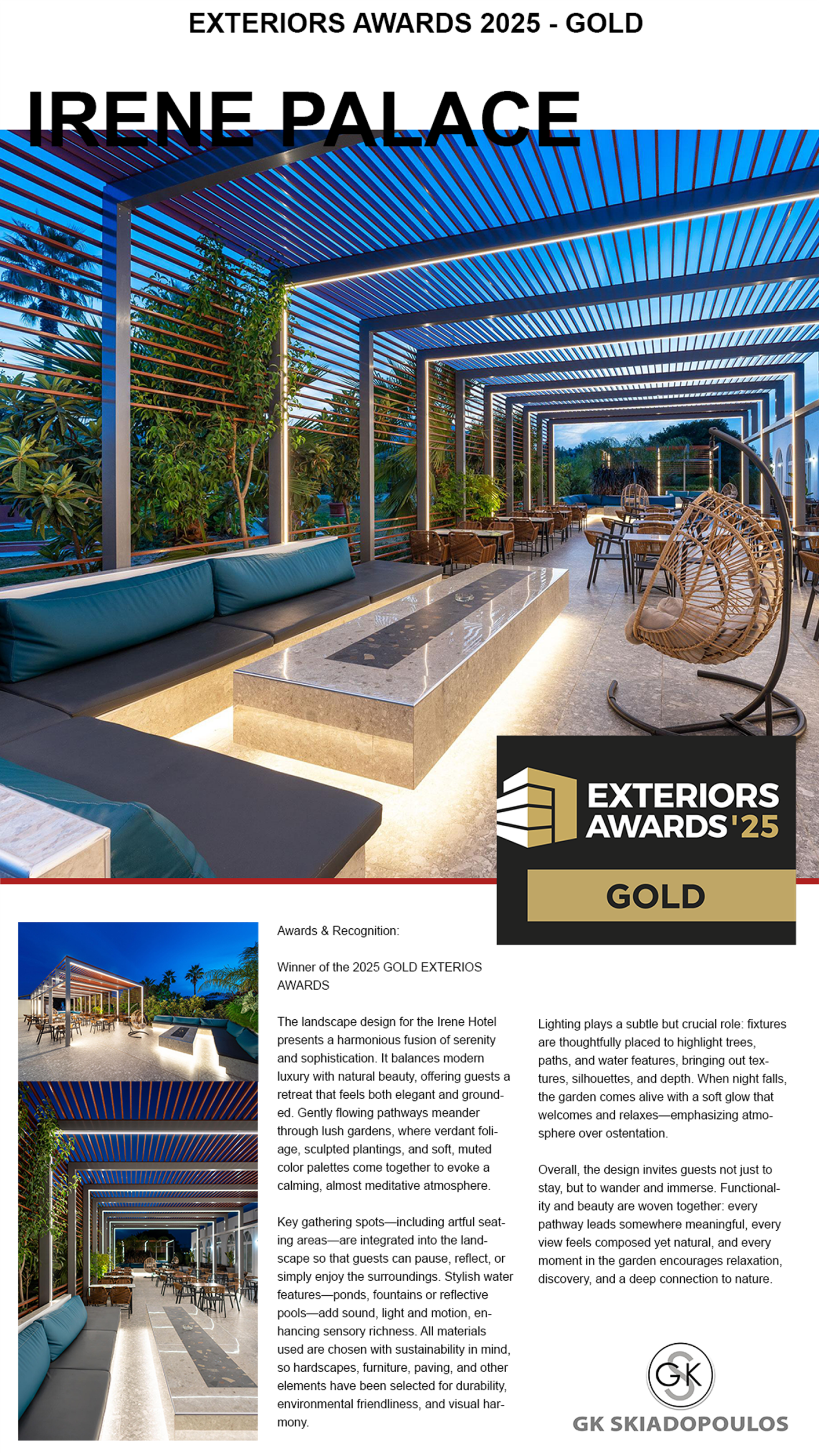 Irene Palace – Exterior Awards 2025 Gold
